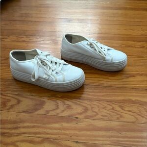 Steve Madden White Platform Sneakers
